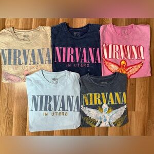 5 NIRVANA Graphic Band Tees
